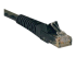 Eaton Tripp Lite Series Cat6 Gigabit Snagless Molded (UTP) Ethernet Cable (RJ45 M/M), PoE, Black, 3 ft. (0.91 m) - Left-angle