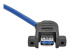 Eaton Tripp Lite Series 1ft USB 3.0 Superspeed Panel Mount Type-A Extension Cable M/F 1' - Close up
